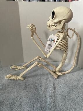 13" MONKEY SKELETON HALLOWEEN DECORATION SEW80787 NEW